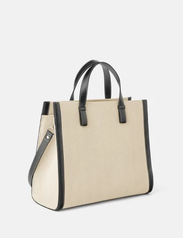 Geanta Zara, crem