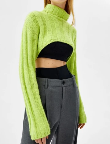Top Bershka, verde neon Verde