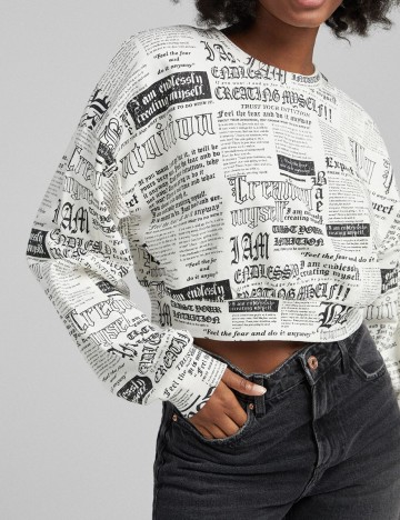 Bluza Bershka, alb