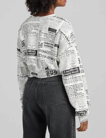 Bluza Bershka, alb