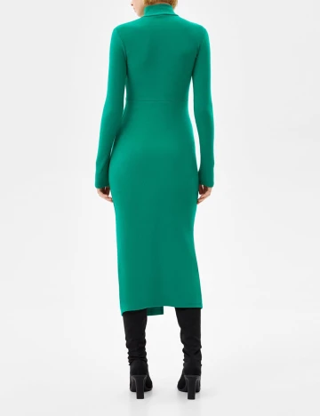 Rochie medie Bershka, verde Verde