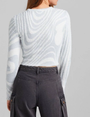 Top Bershka, gri