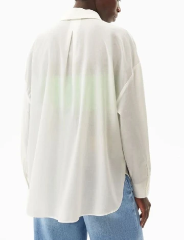 Camasa Bershka, alb Alb