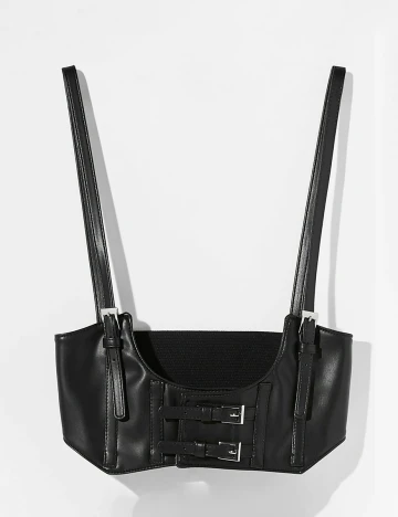 Corset Bershka, negru Negru