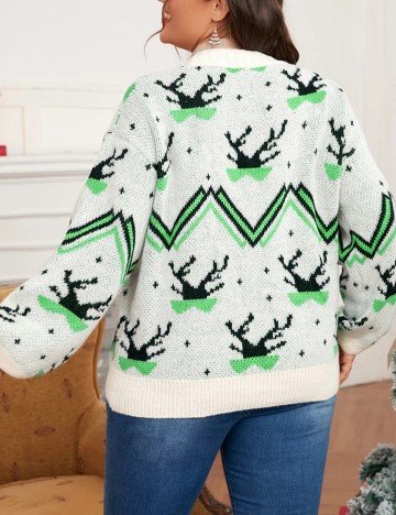 Cardigan SHEIN CURVE, alb