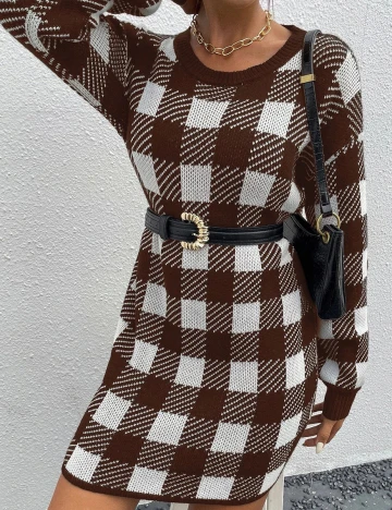 Rochie scurta SHEIN, maro