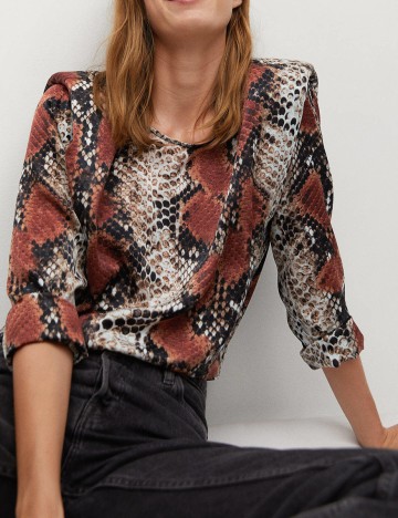 Bluza Mango, imprimeu sarpe, XS