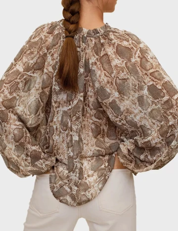 Bluza Mango, imprimeu sarpe