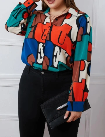 Camasa SHEIN CURVE, mix culori