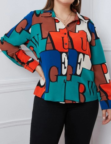 Camasa SHEIN CURVE, mix culori