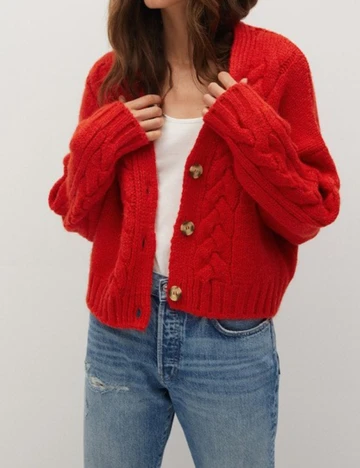 Cardigan Mango, rosu