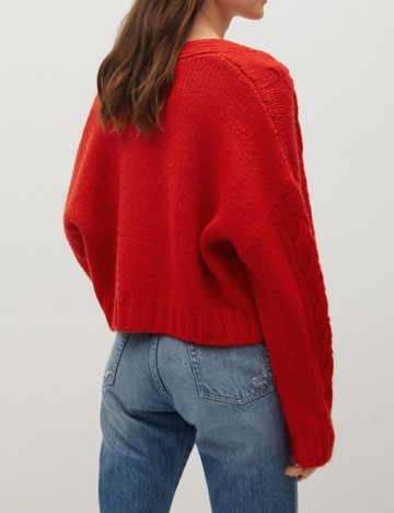 Cardigan Mango, rosu