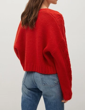 Cardigan Mango, rosu