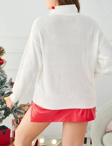 Pulover SHEIN CURVE, alb