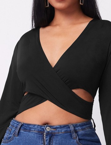 Top SHEIN CURVE, negru