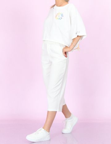 Pantaloni Jacqueline de Yong, alb, XS