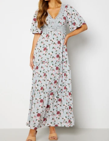 Rochie lunga Happy Holly, floral Floral print