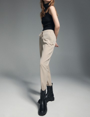 Pantaloni Reserved, crem