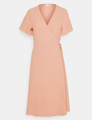 Rochie medie Vila, piersica