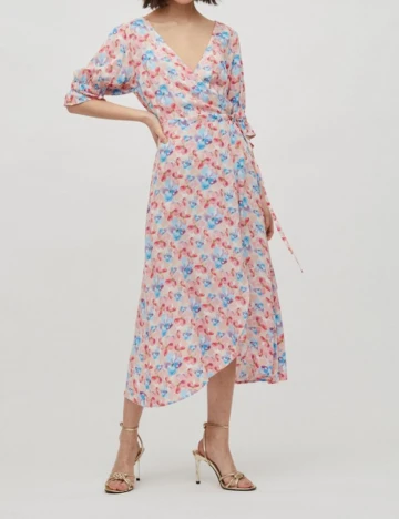 Rochie medie Vila, mix culori