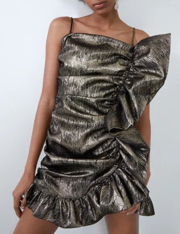 Rochie scurta Zara, auriu
