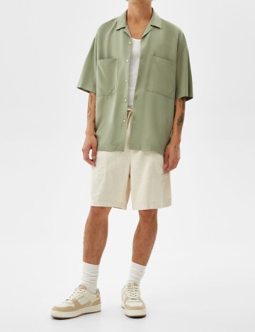 Camasa Bershka, verde