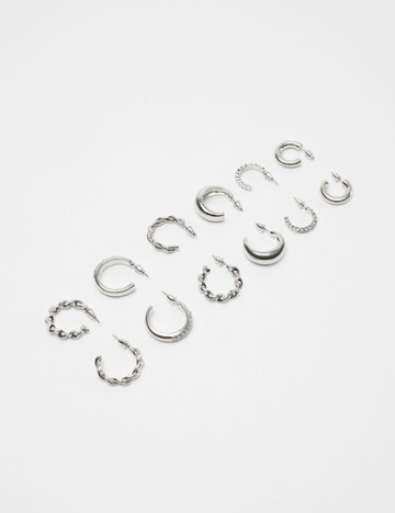 Set cercei Bershka, argintiu