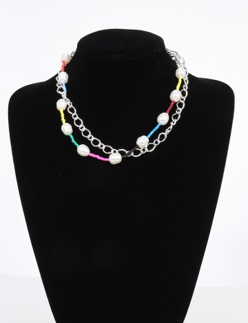 Colier Pieces, argintiu