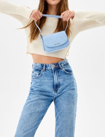 
						Geanta Bershka, albastru, ONE SIZE