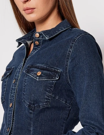 Rochie scurta Noisy May, albastru denim Albastru