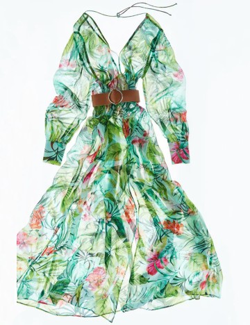 Rochie Zara, verde floral