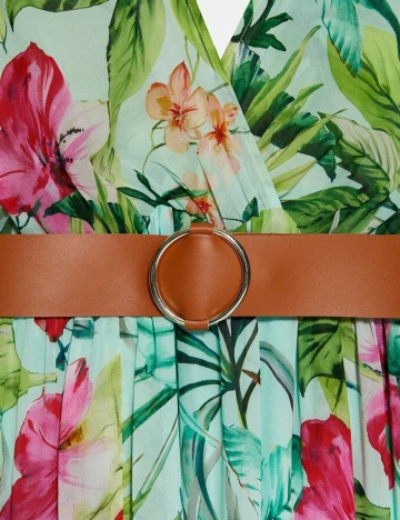 Rochie Zara, verde floral Floral print