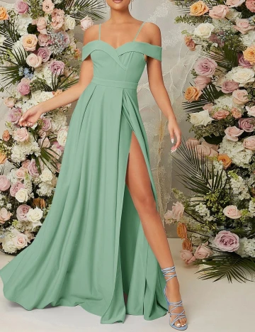 Rochie lunga SHEIN, verde Verde
