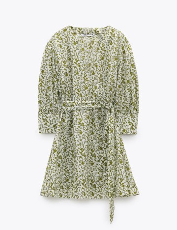 Rochie Zara, alb/verde