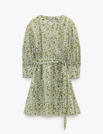 Rochie Zara, alb/verde