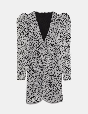 Rochie Zara, alb/animal print