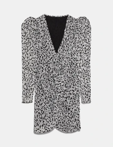 Rochie Zara, alb/animal print