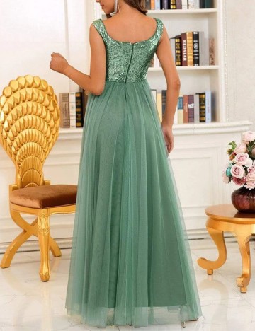 Rochie lunga Ever-Pretty, verde