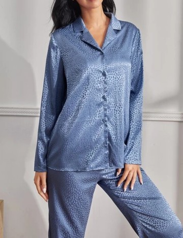 Camasa pijama SHEIN, albastru