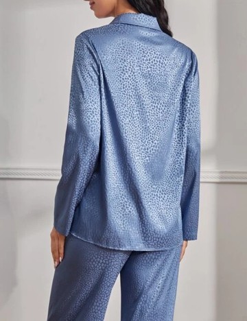 Camasa pijama SHEIN, albastru