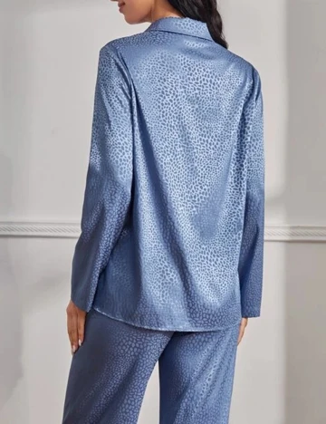 Camasa pijama SHEIN, albastru