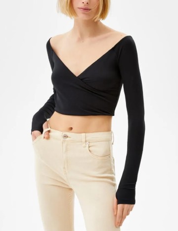 Top Bershka, negru