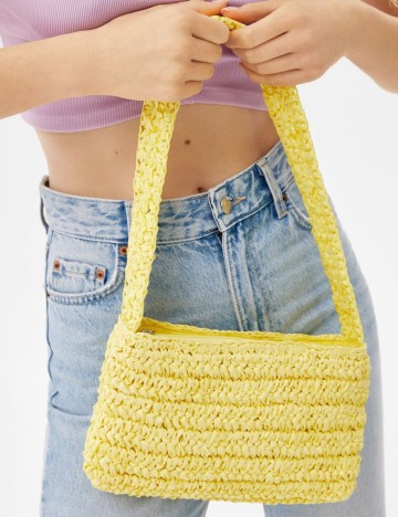 
						Geanta Bershka, galben, ONE SIZE