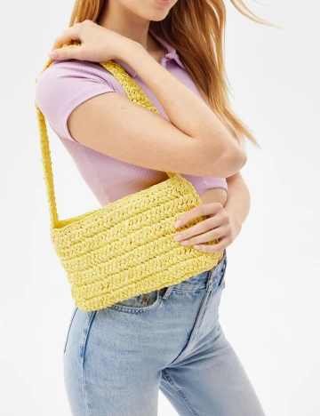 Geanta Bershka, galben