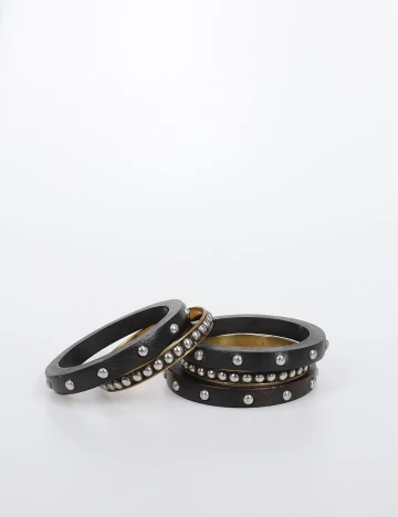 Set bratari Harmony Culture, negru/auriu Mix culori