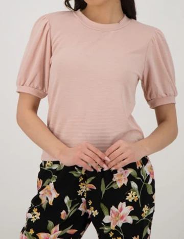 Tricou Hailys, roz pudra