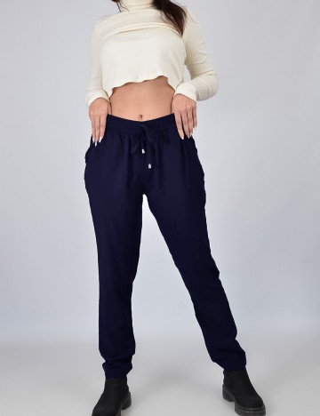 Pantaloni Hailys, bleumarin inchis, XS