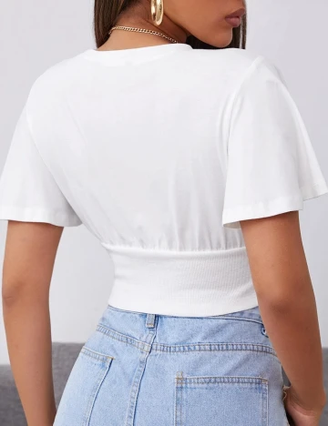Top SHEIN, alb Alb