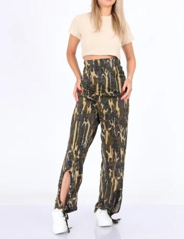 Pantaloni Savage Culture, army Verde