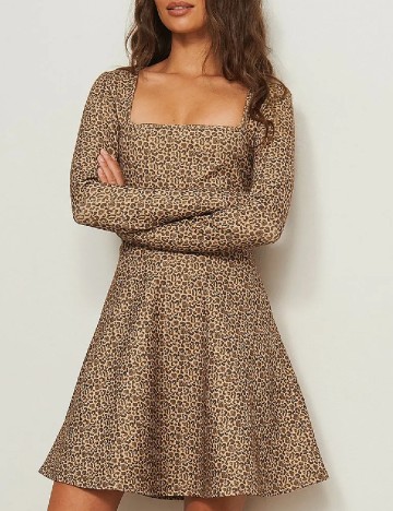 Rochie scurta NA-KD, animal print